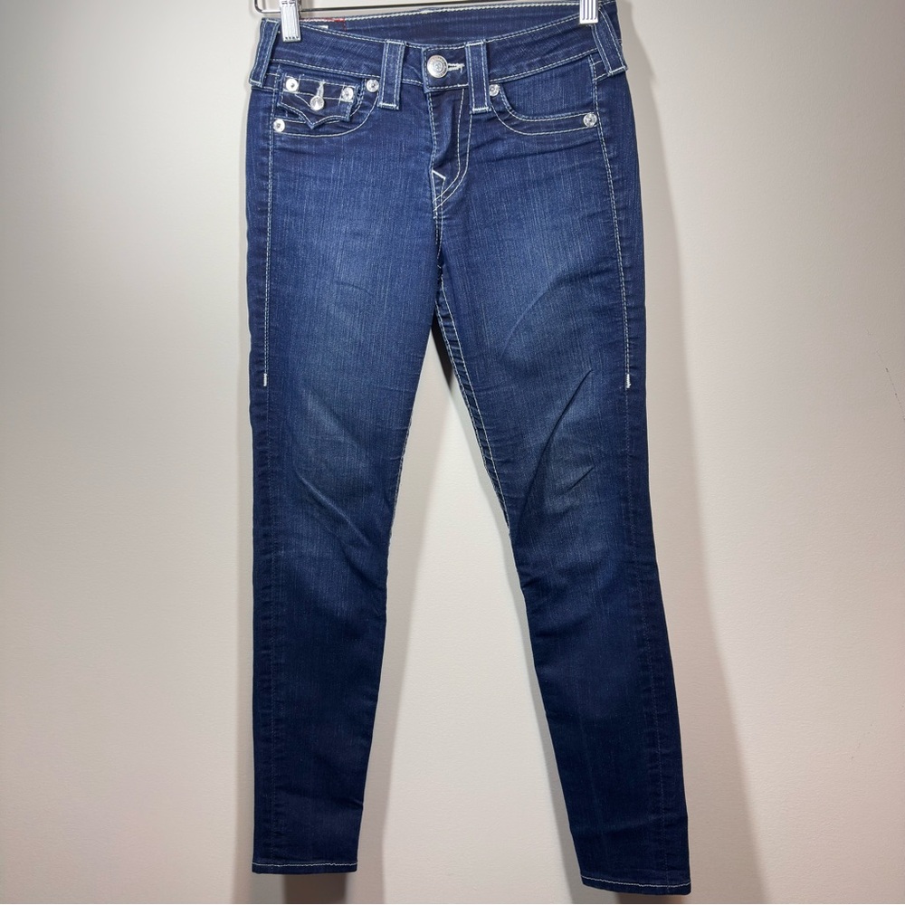 True Religion Serena Blue Jeans Women Size 25 Preppy Festival